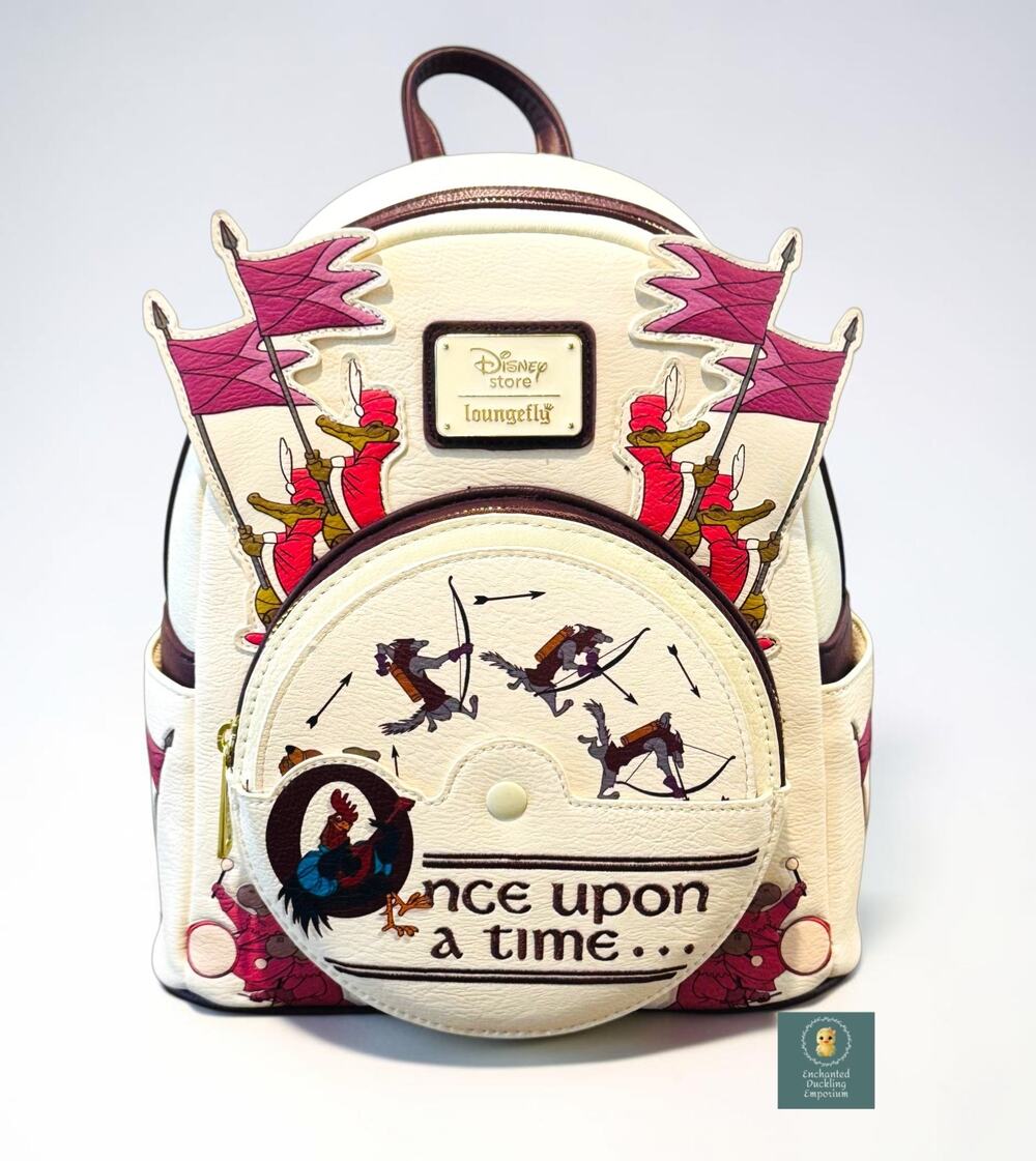EXCLUSIVE Loungefly Disney Once Upon a Time Robin Hood Prince John Backpack NWT